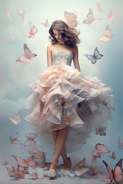 Butterfly portrait by Bernardine de Laat