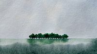 The Small Forest | Minimalist Landscape in Watercolour