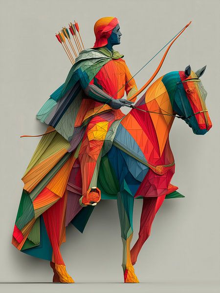 Signe astrologique du Sagittaire - Archer géométrique par MArt