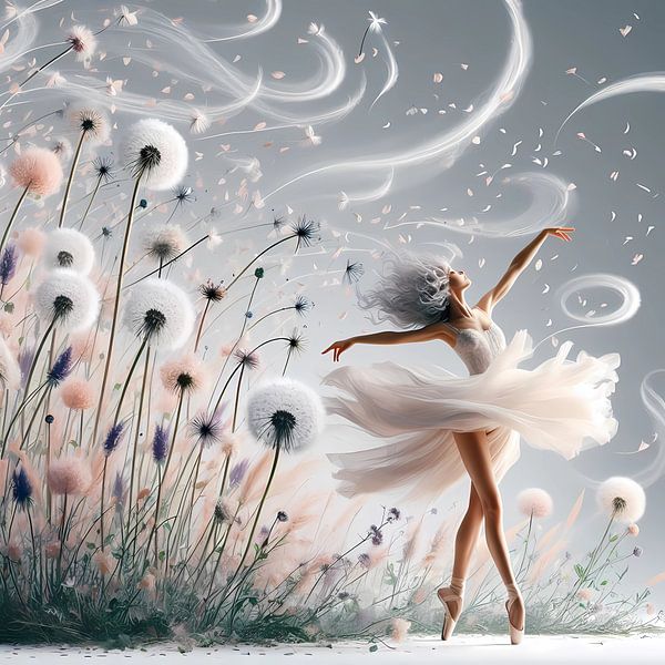 Ballerina und Löwenzahn von Tatjana Korneeva