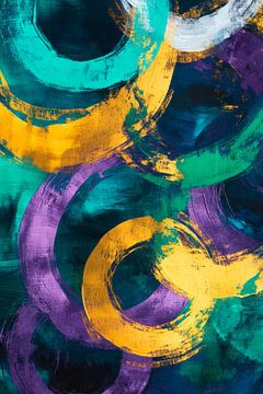 Farbige Kreisformen – Abstrakt und Lebendig von Poster Art Shop