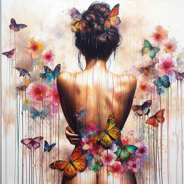 Portrait de dos du jardin des papillons par Chromatic Fusion Studio