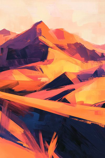 Bunte Berge von Poster Art Shop