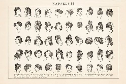 Vintage gravure Kapsels II