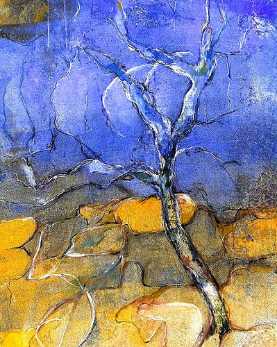 Die stille japanische Landschaft (Collage)