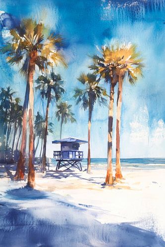 Strand en palmbomen
