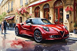 Bella Macchina - Roter Alfa Romeo 4c von DeVerviersBelgium