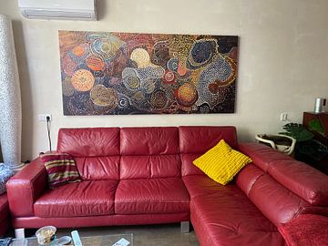 Klantfoto: Aboriginal Dot Art van ARTEO Schilderijen