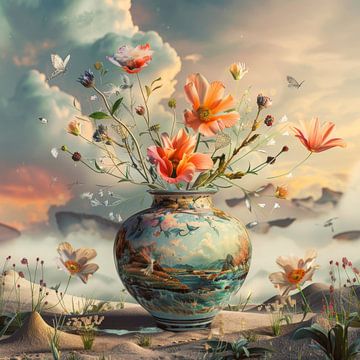 Surrealer Blumenstrauß von Natasja Haandrikman