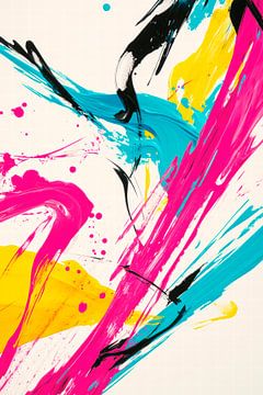 Creatieve kleurspatten - abstract en levendig van Poster Art Shop