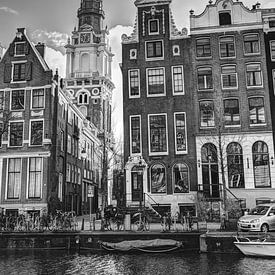 Zuiderkerk Amsterdam Kloveniersburgwal Winter Black and White by Hendrik-Jan Kornelis
