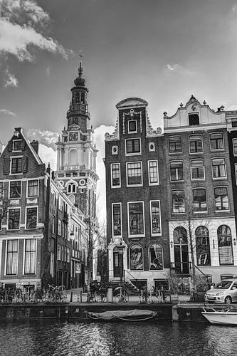 Zuiderkerk Amsterdam Kloveniersburgwal Winter Zwart-Wit
