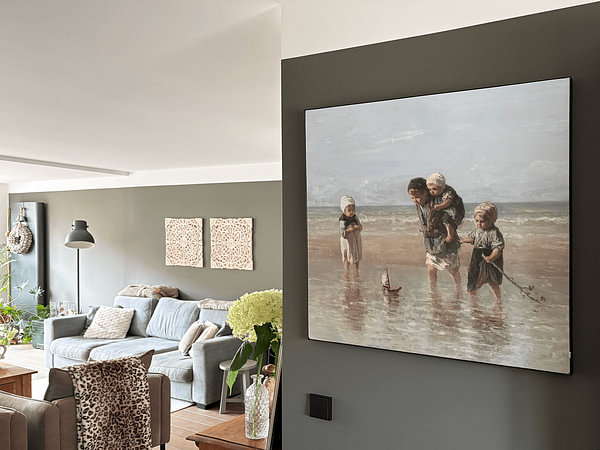 Kundenfoto: Kinder des Meeres (quadratische Version), Jozef Israëls, als ArtFrame