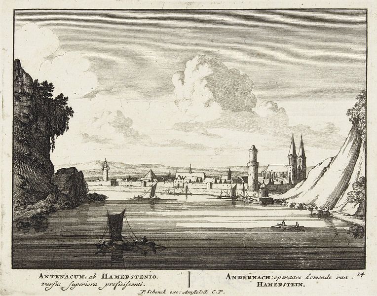 Jan van Call (I), Ansicht von Andernach am Rhein mit den Bolle Toren, 1694 - 1697 von Atelier Liesjes