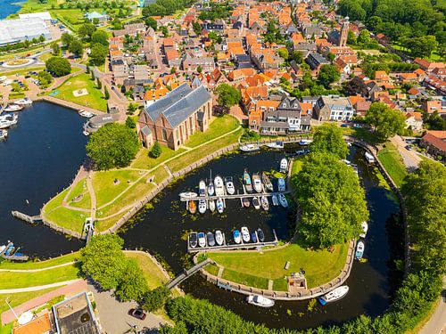 Vollenhove luchtfoto tijdens de zomer