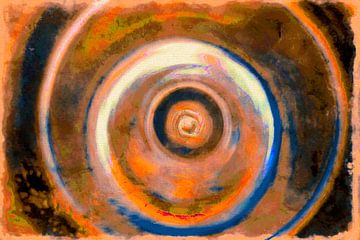 Zen-cirkels in warme kleuren van Mad Dog Art