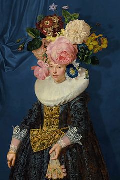 Portrait of a Woman – Royal Blue van Marja van den Hurk