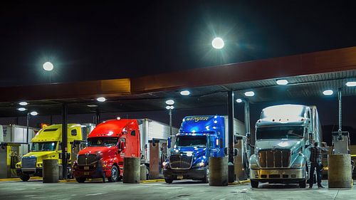 Trucks on Route 66 by Kurt Krause