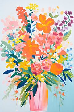 Lady Jane, Nature morte aux fleurs sur Caroline Guerain