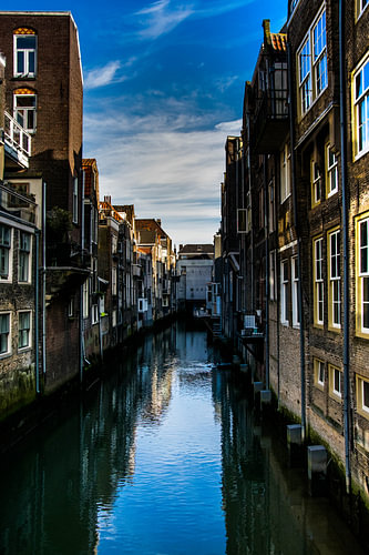 Doredrect, Street view. Canvas Afdruk