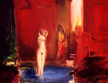 Woman naked in Hammam by Armand Campi - House of Fine Art