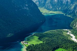 Blick  auf Königsee mit Bartholomä