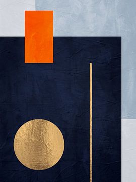 ABSTRAKTE GEOMETRISCHE KUNST IN MODERNEN FARBEN von Online Arts