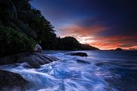 Sonnenuntergang am Strand auf den Seychellen. von Voss Fine Art Fotografie Miniaturansicht