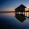 Coucher de soleil sur le lac Ammersee sur Hans-Bernd Lichtblau