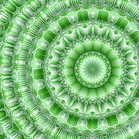 Royal Green (3D Mandala in Green) by Caroline Lichthart