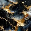 Marbre noir et or liquide 3 v. 3 sur AidasignArt