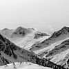 Oostenrijkse Alpen in zwart wit van Max van der Weide