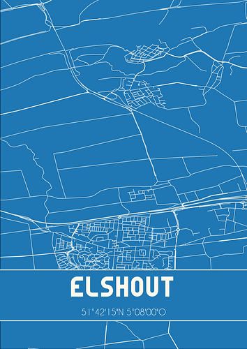 Blauwdruk | Landkaart | Elshout (Noord-Brabant)