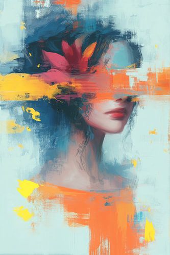 Abstract Portrait in Flowing Colors no.8