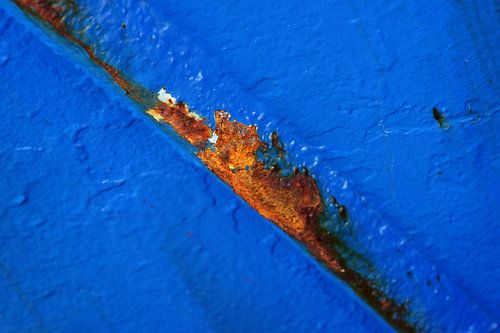 Abstract blauw roest in diagonaal