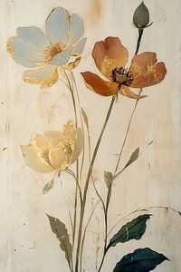 Vergoldete Anmut mit Blumen