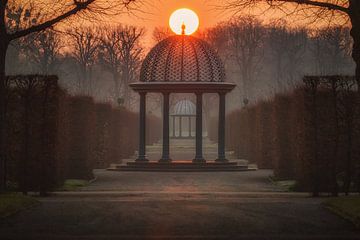 Paviljoen in de grote tuin in Herrenhausen, Hannover van Leinemeister