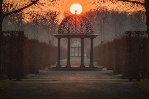 Paviljoen in de grote tuin in Herrenhausen, Hannover