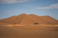Karakteristieke warm-oranje duinen in Erg Chebbi