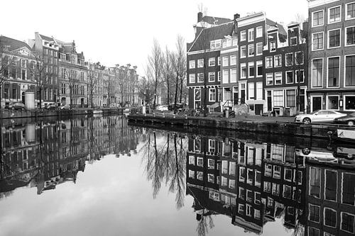 Reflection of canal houses