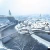 View over Ceský Krumlov in winter by Dennis Donders