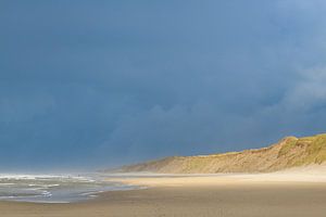 Wellen am Strand der Insel Texel in der Wattenmeerregion