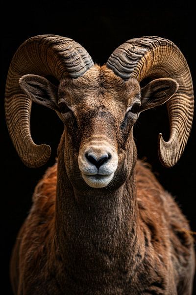 Impressive Aries with Elegant Curly Horns by Art & Soul Creations