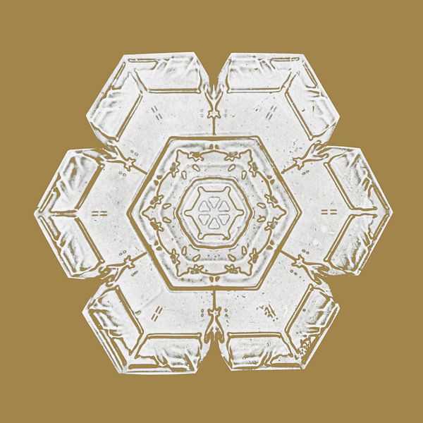 Crystal on ocher yellow VI by Mad Dog Art