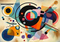 Geometric abstract circles and lines