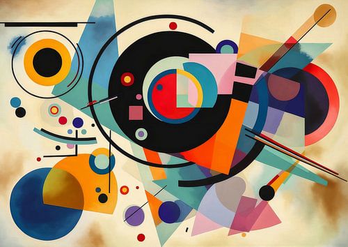 Geometrische abstrakte Kreise und Linien