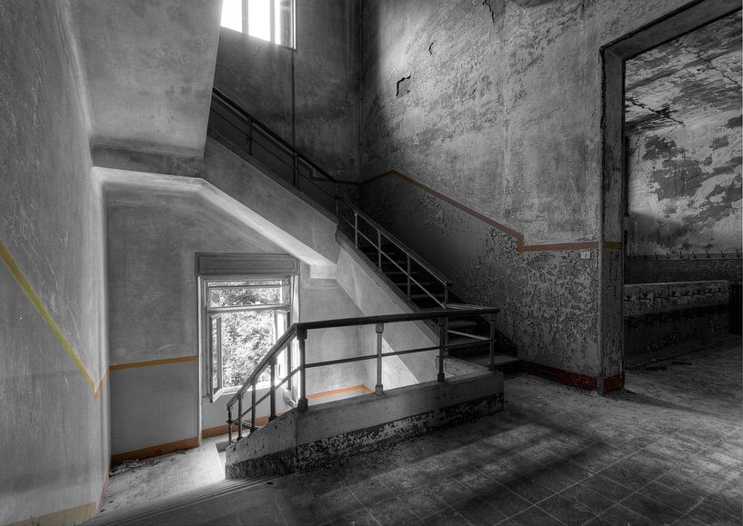Staircase with the red stripe by Erik Borst
