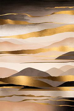 Abstract landscape with gold accents by Imperial Art House
