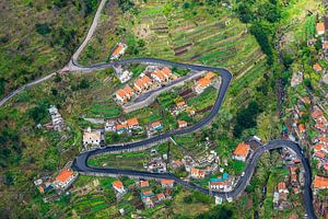 View to the Nuns Dale on the island Madeira, Portugal van Rico Ködder