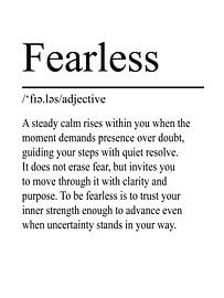 Fearless Definition - White by WordsThatInspire